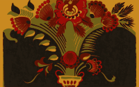 Old Russian Folkart Flower