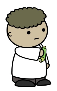 Kid with Asthma Inhaler