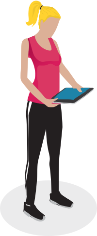 Electronic Tablet Lady