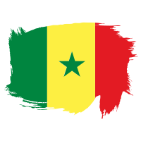 Senegal flag brush stroke