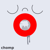 Person eating globe