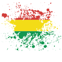 Bolivian flag ink grunge