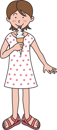 Girl Eating Ice Cream
