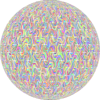 Hexagonal Chevron Pattern Polyprismatic Sphere No BG