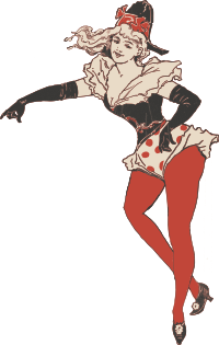 Lady with Red Tights