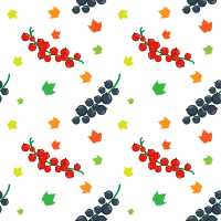 Berry floral pattern