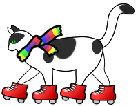 Roller Skating Cat