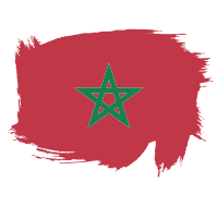 Morocco flag brushstroke