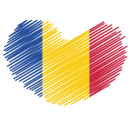 Heart Romanian flag