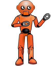Orange Cartoon Robot
