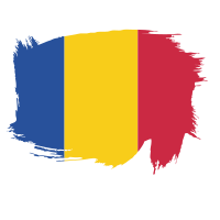 Romanian flag brush stroke