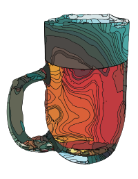Abstract Beer Mug