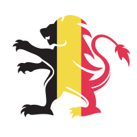 Belgian flag heraldic lion