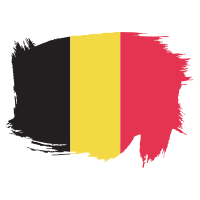 Belgian flag painted