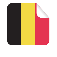 Belgian flag square sticker