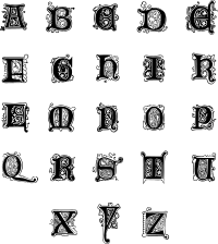 English Alphabet Medieval