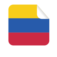 Colombian flag square sticker