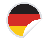 Peeling sticker with the German flag