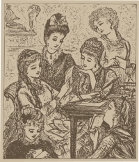 Girls Reading a Love Letter