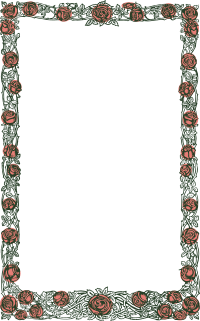 Red Rose Frame with Spot Colour