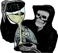 Grim Reaper and Man - Colour