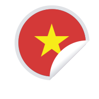 Vietnam flag peeling sticker