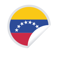 Venezuela flag peeling sticker