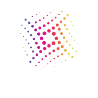 Halftone dots logotype design element