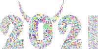 Year Of The Ox 2021 Word Cloud Colorful
