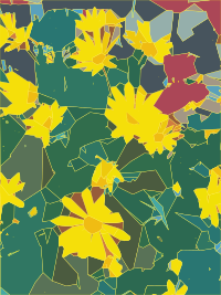 Abstract Yellow Flowers