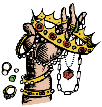 Hand on the Crown Jewels - Colour