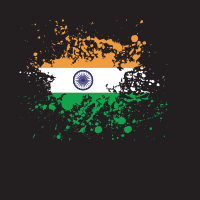 Indian national flag ink splatter