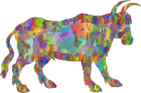 Vintage Ox Line Art Silhouette Ellipses
