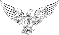 Flourish Eagle Line Art