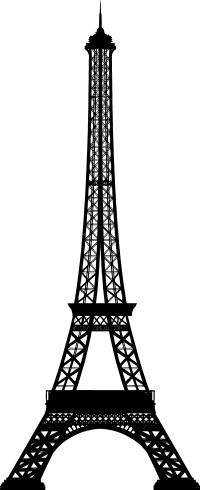Detailed Eiffel Tower Silhouette