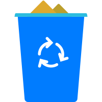 Flat recycle bin icon