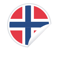 Peeling sticker Norwegian flag