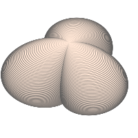 Animated triple blob