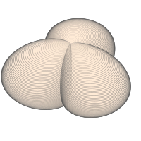 Animated triple blob