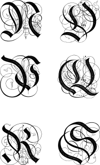 Vintage English Alphabet 15 N-S