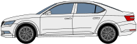 Skoda Superb Sedan Side View