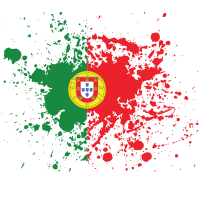 Portuguese flag ink grunge