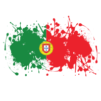 Portugal flag ink splatter
