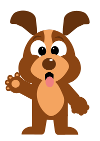 Brown cartoon dog