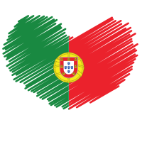Portuguese flag heart symbol
