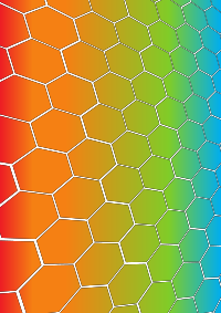 Hexagonal pattern gradient colour