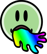 Rainbow Vomit Face