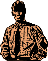 Retro Orange Man in a Suit