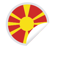 North Macedonia flag sticker