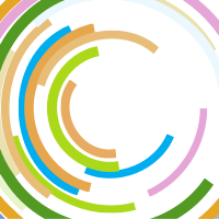 Semicircles on white background